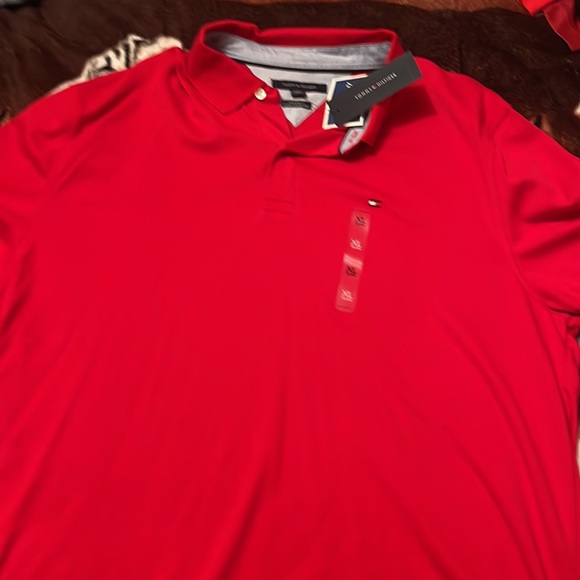 Red Tommy Hilfiger polo - Picture 3 of 4